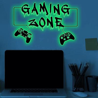 Pegatina de Pared Decal para Mando de Juego, Decoración Única Luminosa para el Hogar, Papel Pintado de PVC DIY, Decoración Artística