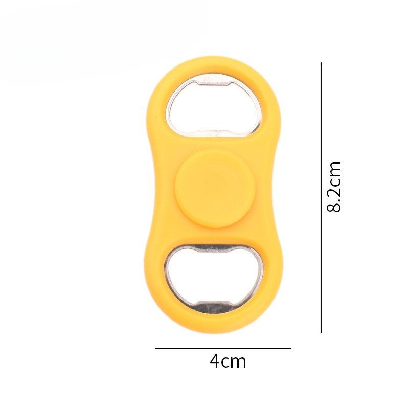 Portable Bottle Opener with Pressure Relief Function for Opening Cans. Dual-head Beer Opener with Rotatable Fingertip Design.