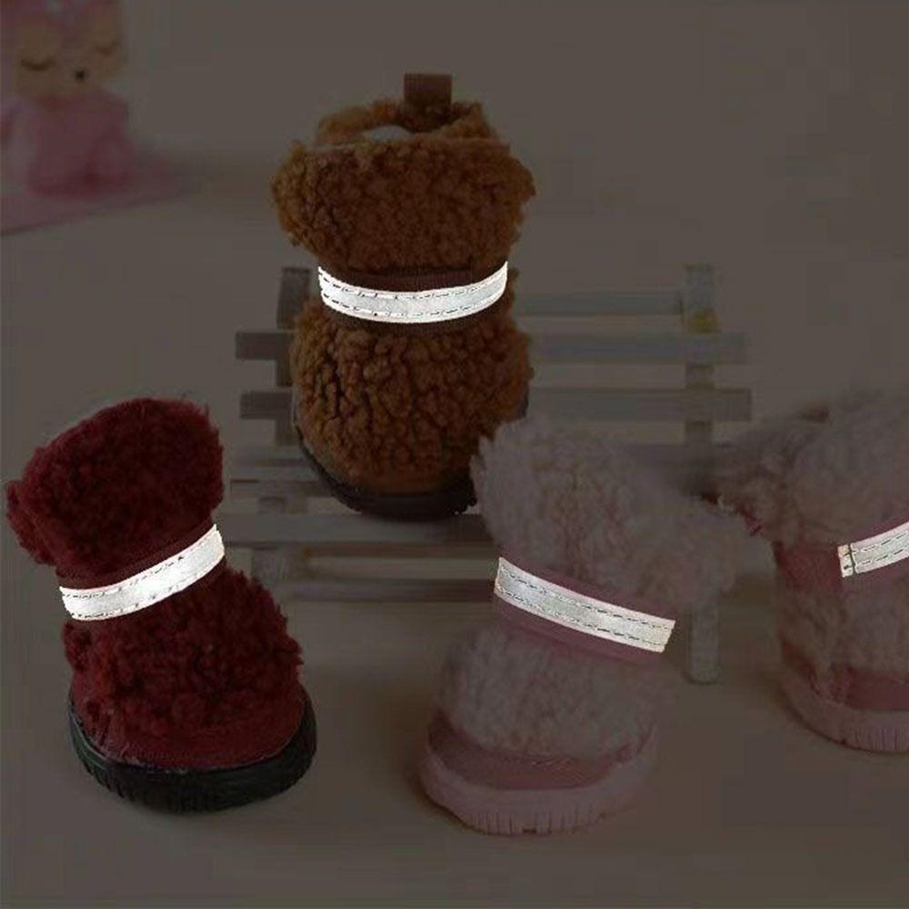 4 st Anti-repa Husdjursskor Starkt Grepp Snöskor Mode Hundskor Liten Hund