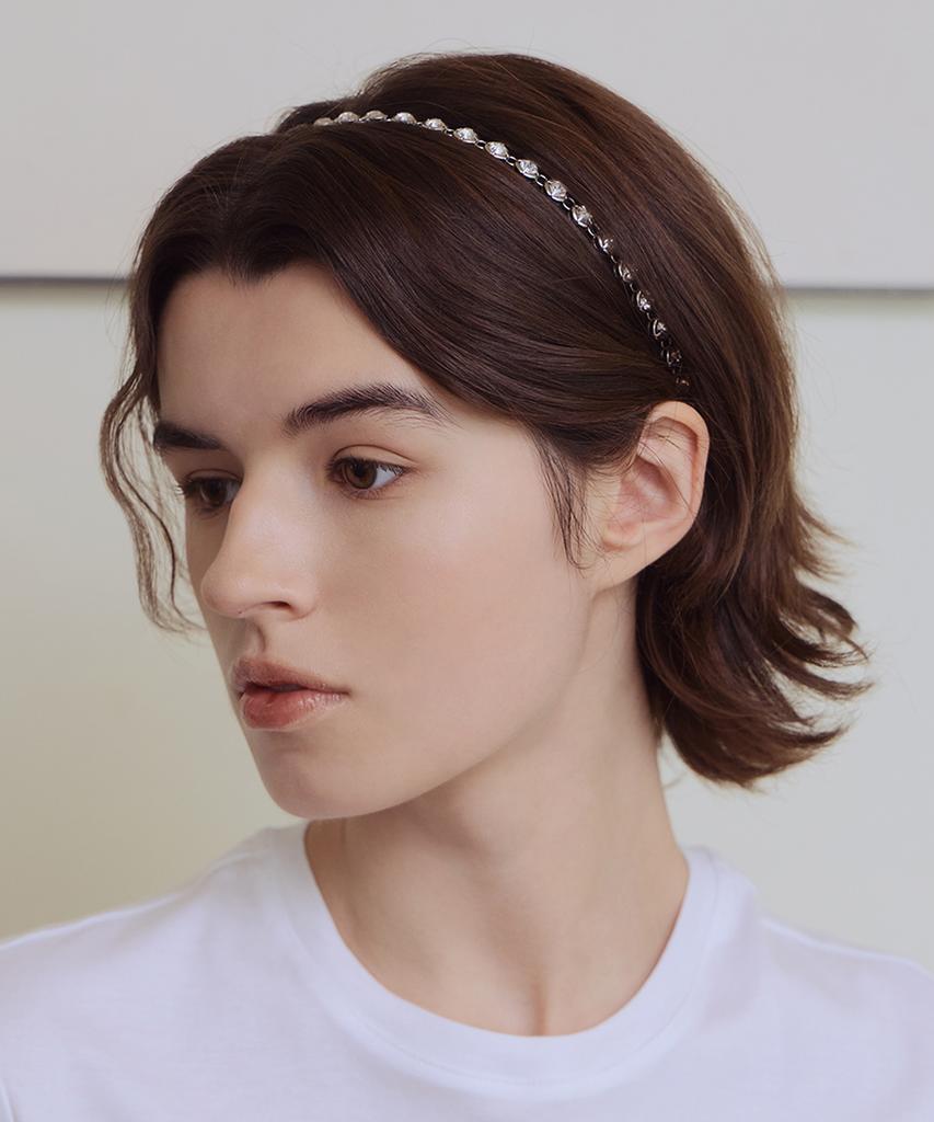 Ice Garden A.508 Round Shape Crystal Embellished Hair Band