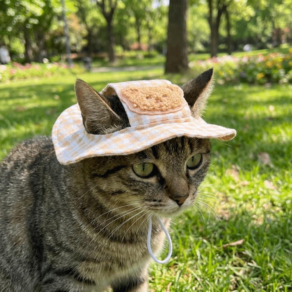 Breathable Dog Fisherman Hat Adjustable Dog Visor Hats Comfortable Cat Sunscreen Hat  Spring Summer