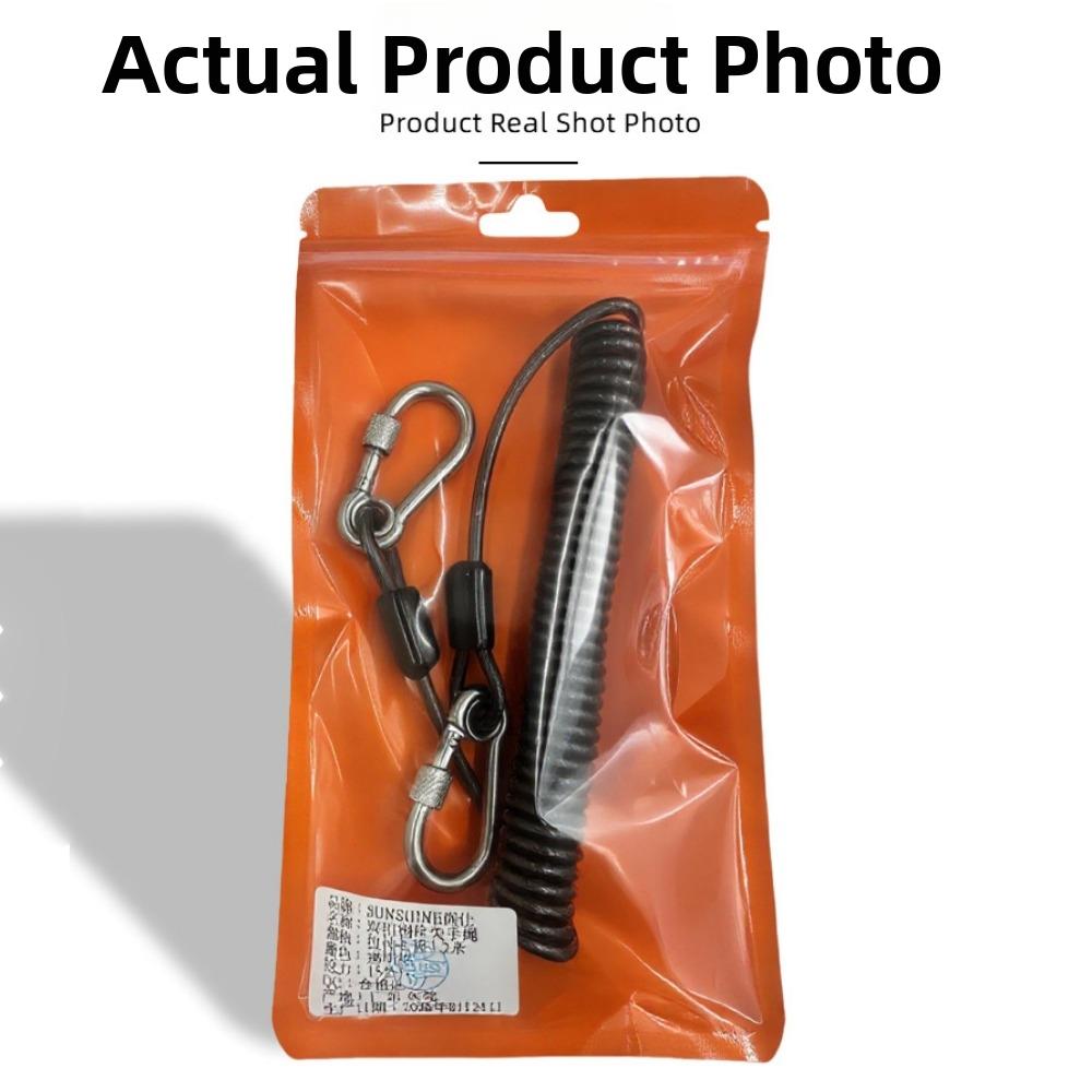 With 304 Steel Carabiner Outdoor Key Cord 1.2meters Suspension Rope New Fishing Lanyards