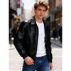 New men's PU leather jacket stand-up collar locomotive jacket slim fashion casual jacket autumn and winter trend leather jacket