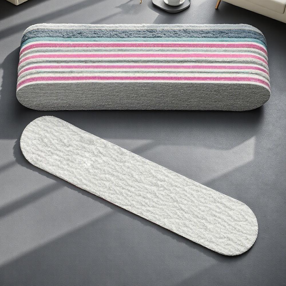 5PCS Manicure Tools Purple Core Gray Sanding File Half Moon Prong Straight Wide Nail Files