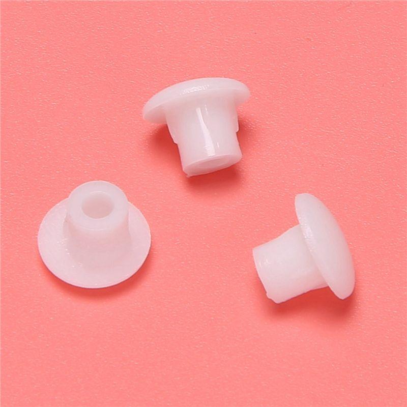 ABUL-Plastic Round Shaped Cover Screw Cap Lid White 250Pcs For 5Mm Dia Hole