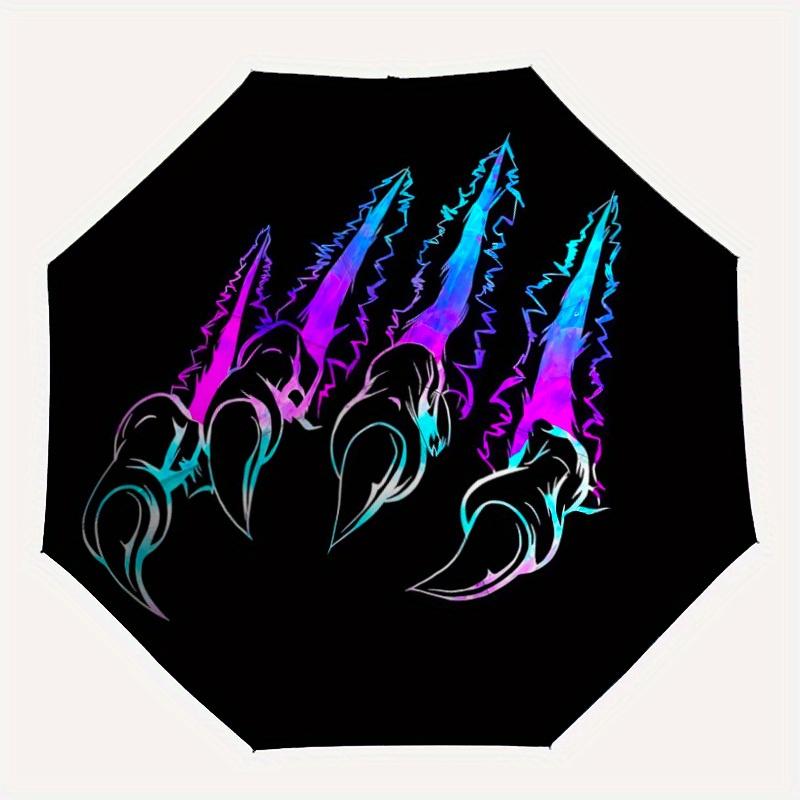 

1pc Claw Marks Automatic Open/Close Umbrella, Portable Folding Umbrella for Travel, Themed Events, It is suitable as a gift for various festivals, Out
