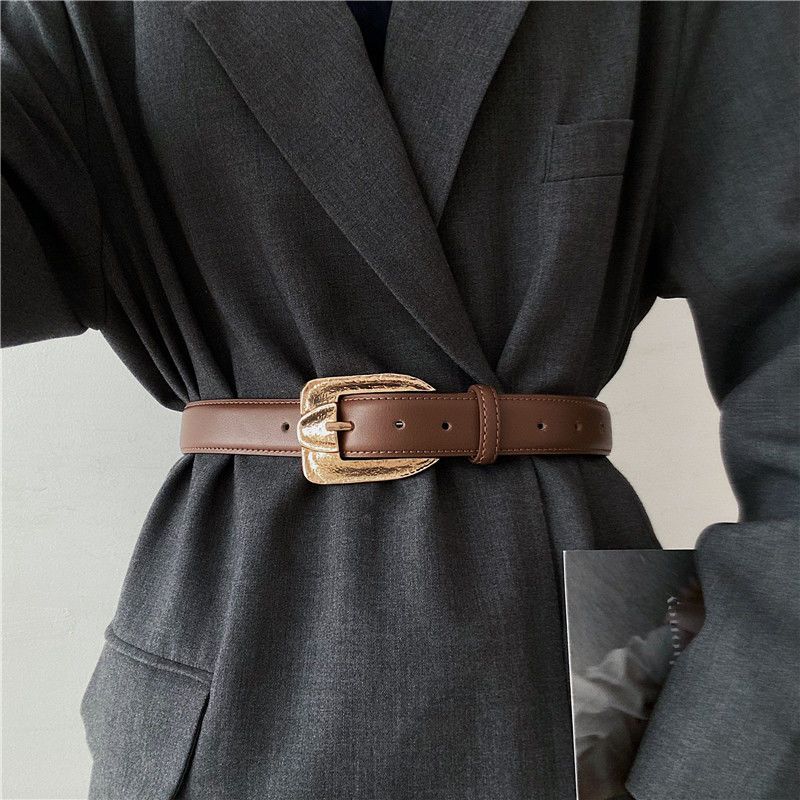 Black Waist Versatile Belt For Women Summer Fashion Essential Accessory Coats For