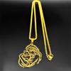 Women Hug Cat Pendant Necklace For Men Stainless Steel Gold Silver Color Hollow Kitty Female Love Pet Peace Chain Jewelry