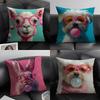 Cute Funny Cartoon Party Decorations Animals Pillow Case Pattern Printed Pillowcase For Living Room Sofa Cushion Cover