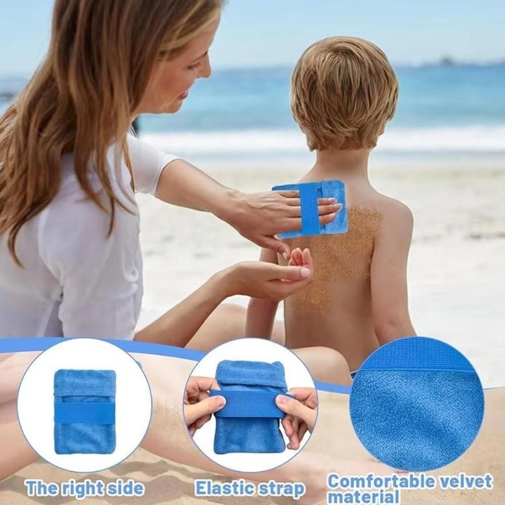 2PCS Hand-washable Sand Removal Bag Portable Sand Remover Mitt Beach Sand Remover  Family Vacation