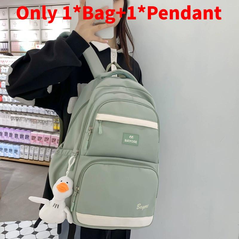 Bayore Pattern Letter Backpack Multi Compartment Ergonomic Casual Schoolbag