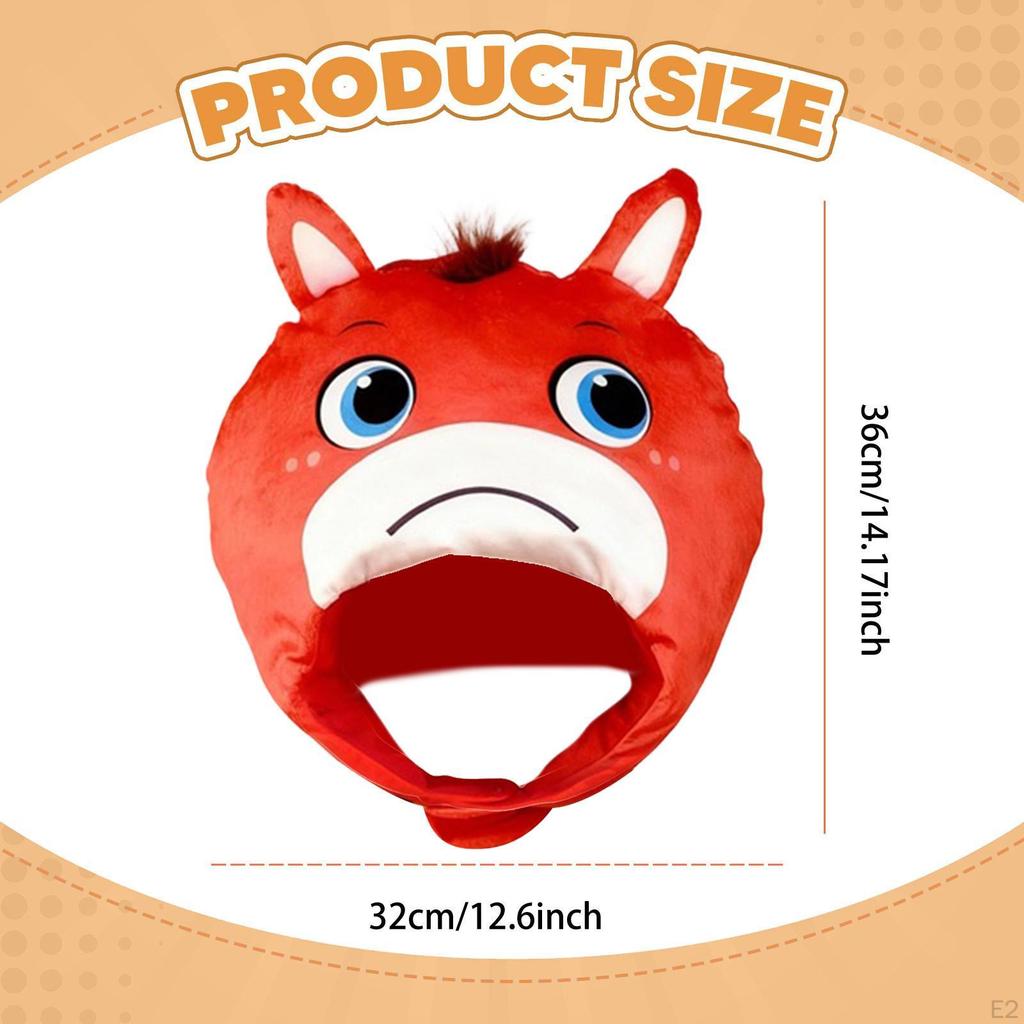 Horse Hat Cartoon Novelty Headdress for Role Play Cosplay Winter Festival