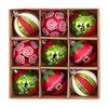 9PCS/SET Plastic Christmas Balls Santa Claus Red Christmas Balls Pendant Multicolor Decorative Xmas Tree Ornaments Living Room