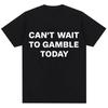 Lustiges 'Kann es kaum erwarten, heute zu zocken' Letter Print T-Shirt für Männer und Frauen, Humor Witz Mode Kurzarm Oversized Baumwolle Freizeit T-Shirts