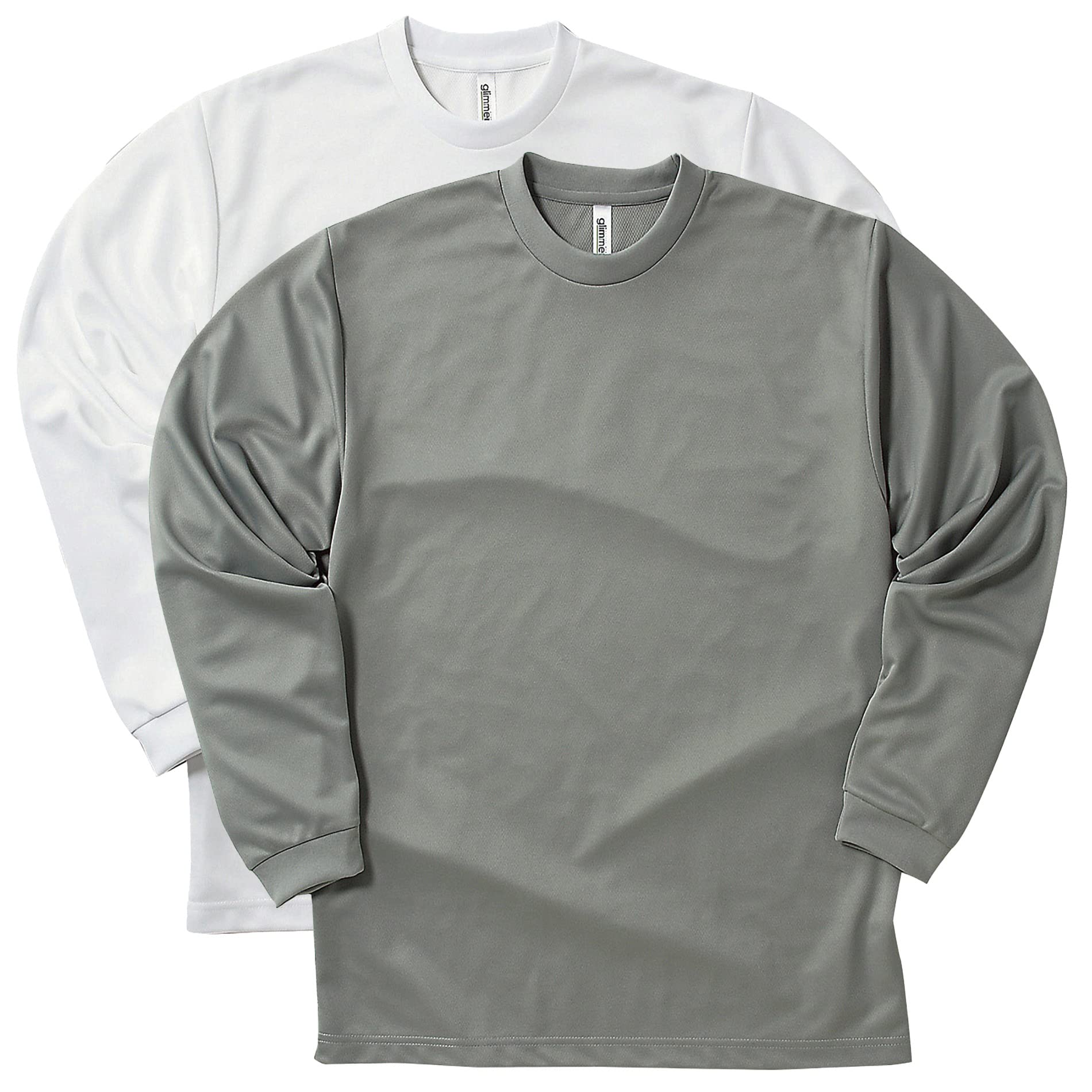 

Сухой Длинный Рубчатый Свитшот Быстрый УФ Комплект из L [Мерцание] Футболка, Рукава, Сетка, Абсорбирующий, Сушка, Защита, 2, Белый/Серый,