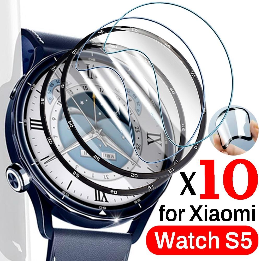 Screen Protector for Xiaomi Watch S5 3D Curved Screen Protector Ultra-HD Full Cover Hydrogel Protective Film for Xiaomi Watch S5