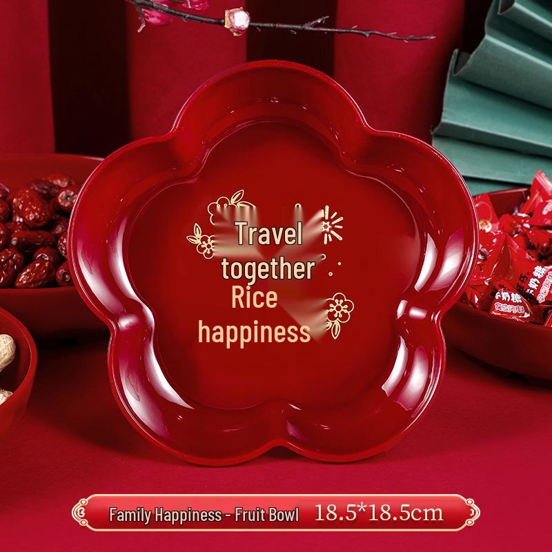 New Home Red Fruit Plate: Housewarming Tableware & Decoration