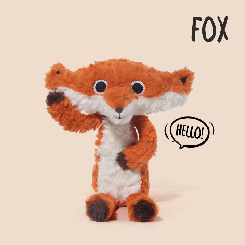 38cm Cartoon Vos Vliegende Eekhoorn Wolf Alligator Pluche Zacht Speelgoed Schattige Pluizige Knuffel Slaap Knuffelkussen Kamerdecoratie Cadeau Voor Kinderen