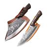 Carbon Steel Kitchen Knives Wooden Handle Cleaver Slicing Knife Hand Forged Blade Butcher Boning Knife Wood Handle Chef Knife