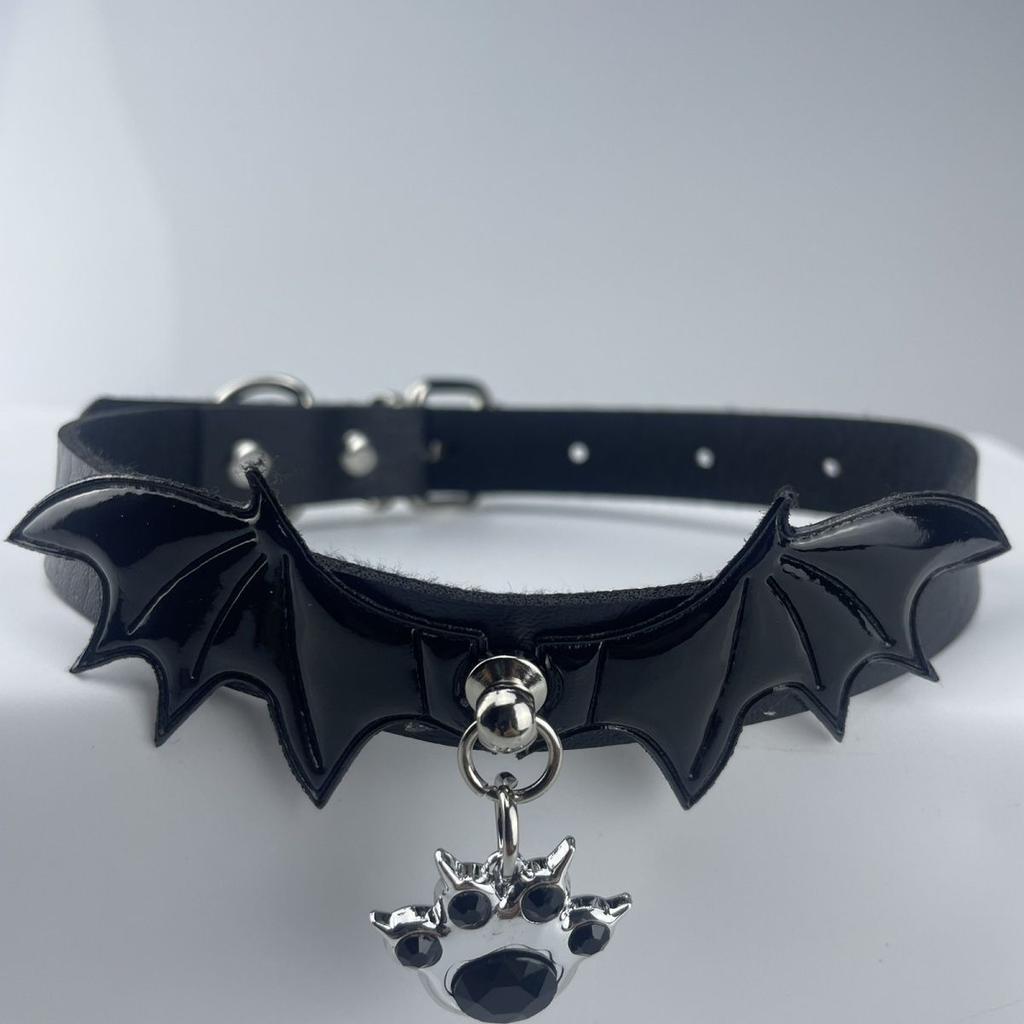 European and American cross-border y2k babes butterfly leather collar punk rock choker collarbone chain necklace foreign trade jewelry