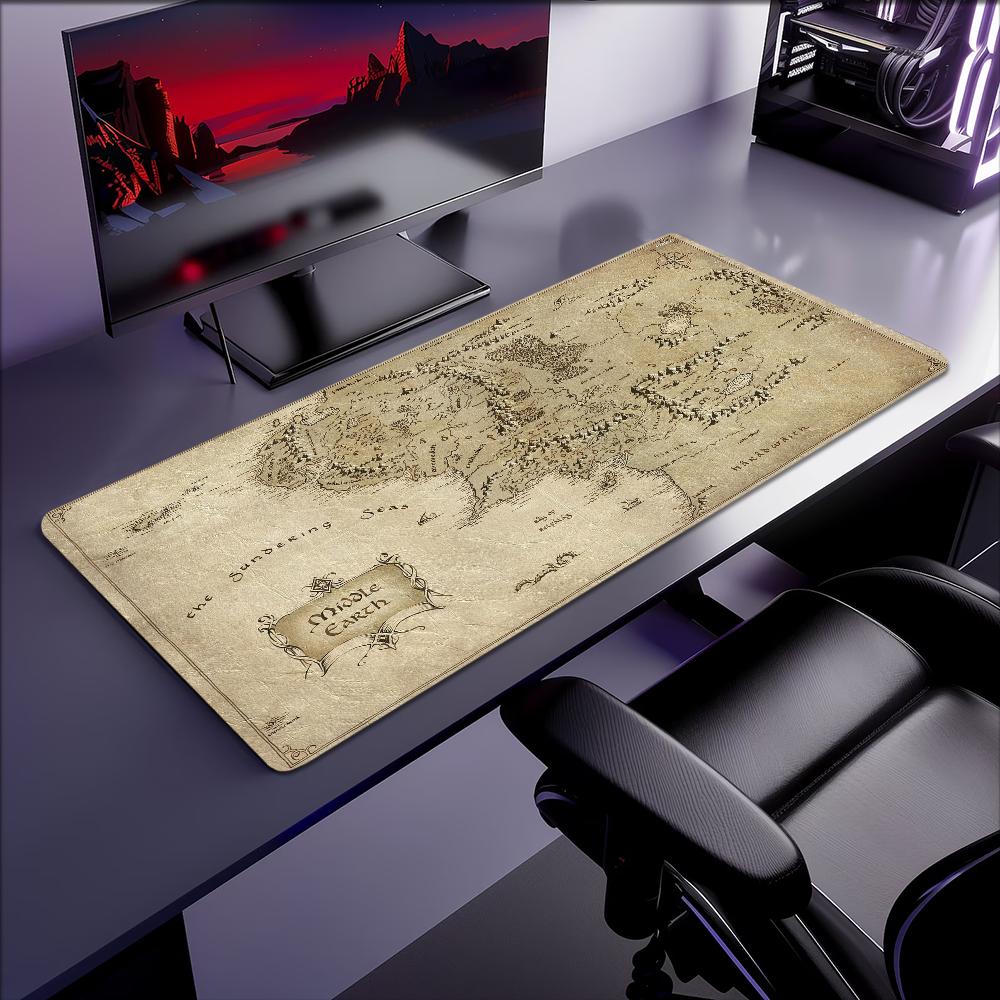 Map The LLord Rings MMiddle Earth Mouse Pad Nonslip Thickened Large Writing Lockedge Office Student Gaming Cushion MousePad