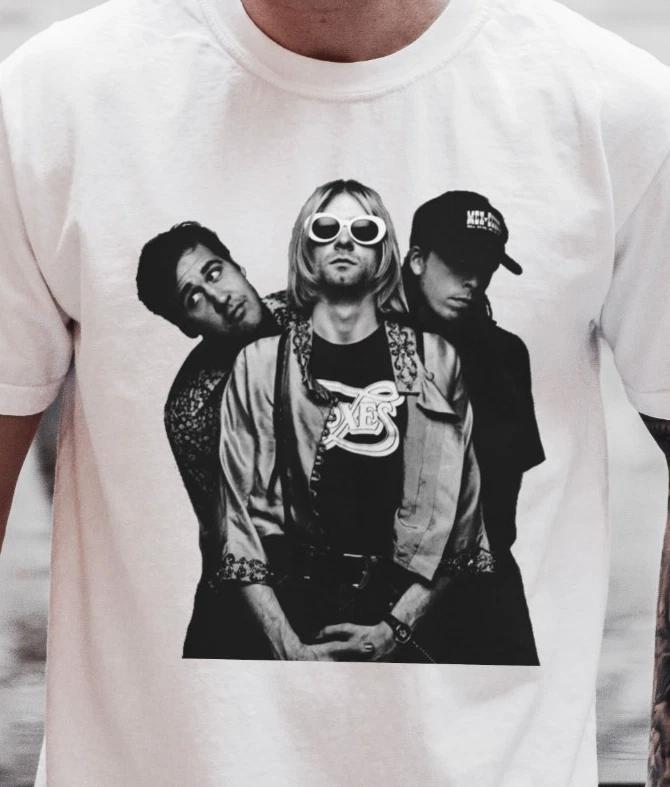

Nirvana Kurt Cobain T-Shirt Rock Band on Premium Vintage Black Comfort Color Tee L