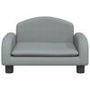 Dog Bed Light Grey 50 X 40 X 30 Cm Fabric