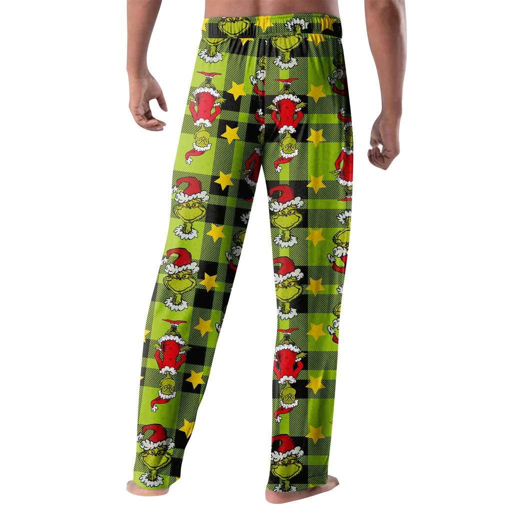 Pyjamasbukser Nattøy Fritidssnor Elastisk midje Bukser Komfortable Rette Yoga Løse Bukser