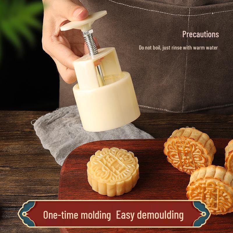 Forma do wytłaczania księżycowych ciastek typu Snow Skin i ciastek z fasoli mung, ręcznie tłoczona