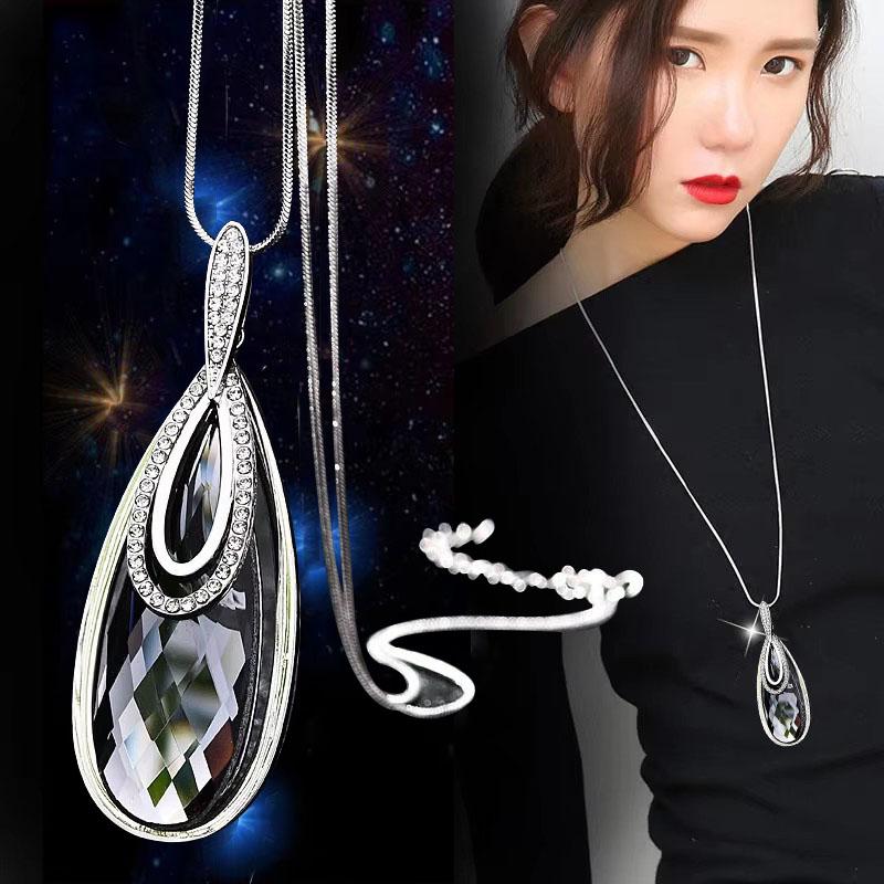 

Заявление Геометрические Кристаллы Ожерелья Подвеска Для Женщин Свитер Цепь Чокер Колье Femme Модное Длинное Ожерелье Femme Collar Ювелирные Изделия аэро