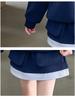 2025 Autumn Korean Style Outfit: Girls' Fashion Sweatshirt & Street Style Midi Skirt Set