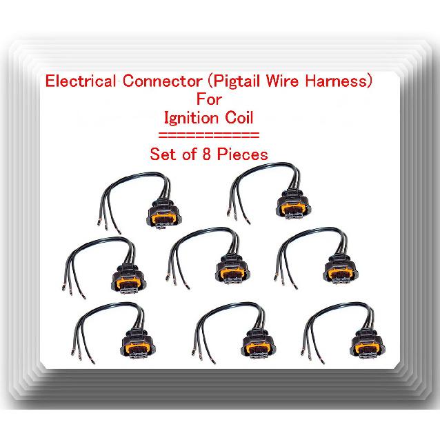 (8 Kits) 3 Blade Electrical Connector of Ignition Coil UF359 Fits Mercedes 8 Cyl