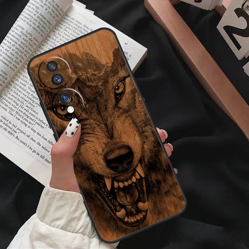 

Wolf Bike Butterfly Wood Case For Honor Magic 7 Pro 6 5 Lite Cover For Honor 200 400 50 70 90 X9 X8a X8b X9a X9b X9c Honor 90