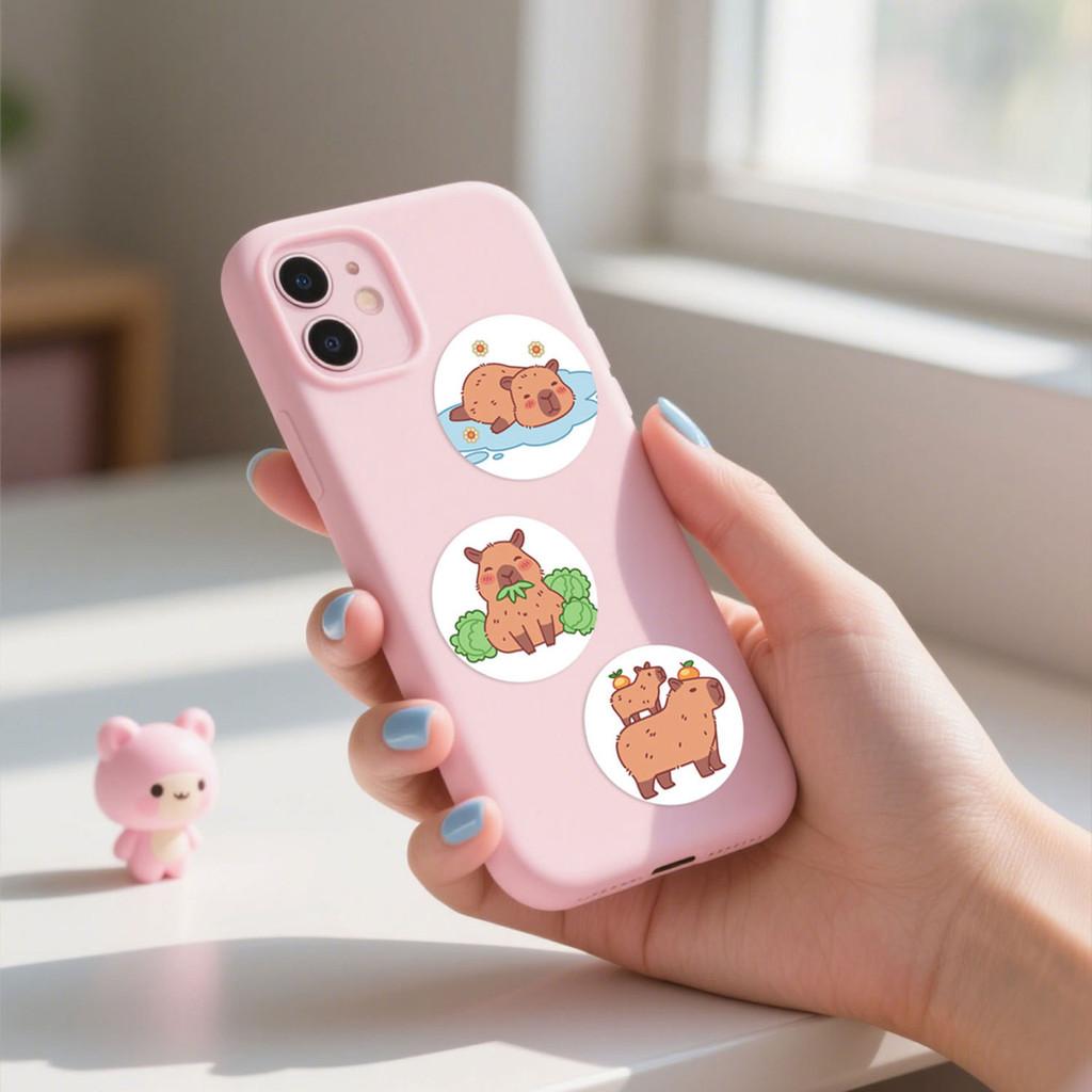500pcs Leisure Cartoon Capybara Pvc Self-adhesive Sealing Gift DIY Sticker