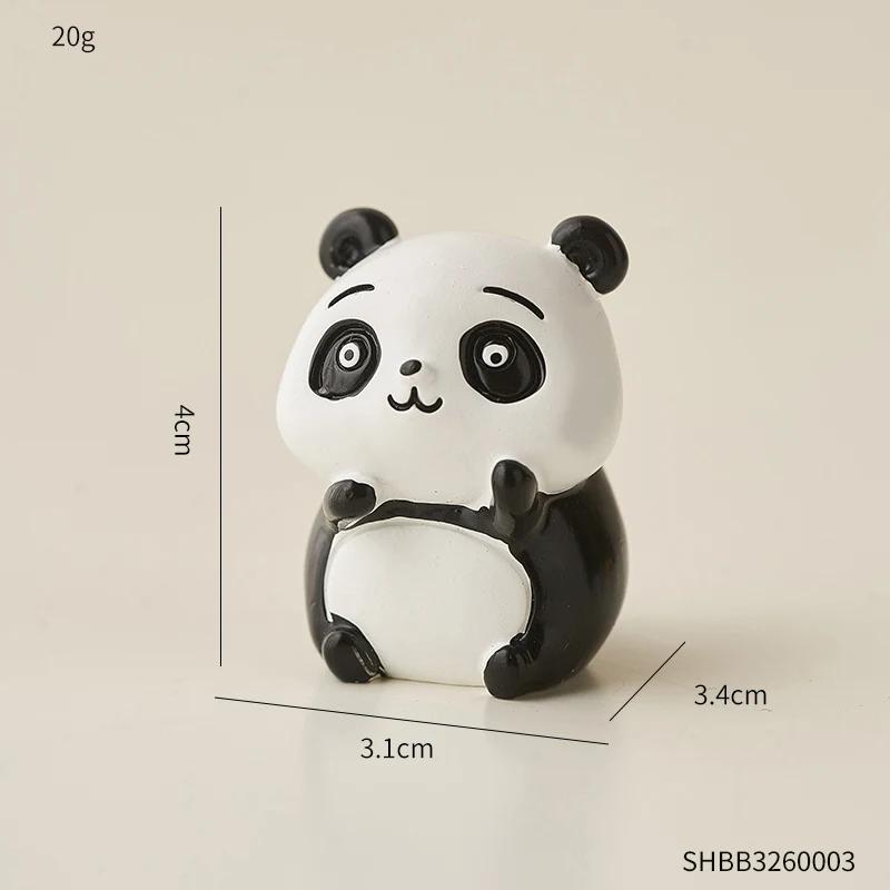 Umělecká kreslená figurka pandy Domácí obývací dekorace Stolní dekorace Narozeninový dárek Doplňky na pracovní stůl Roztomilá pryskyřičná zvířátka řemesla