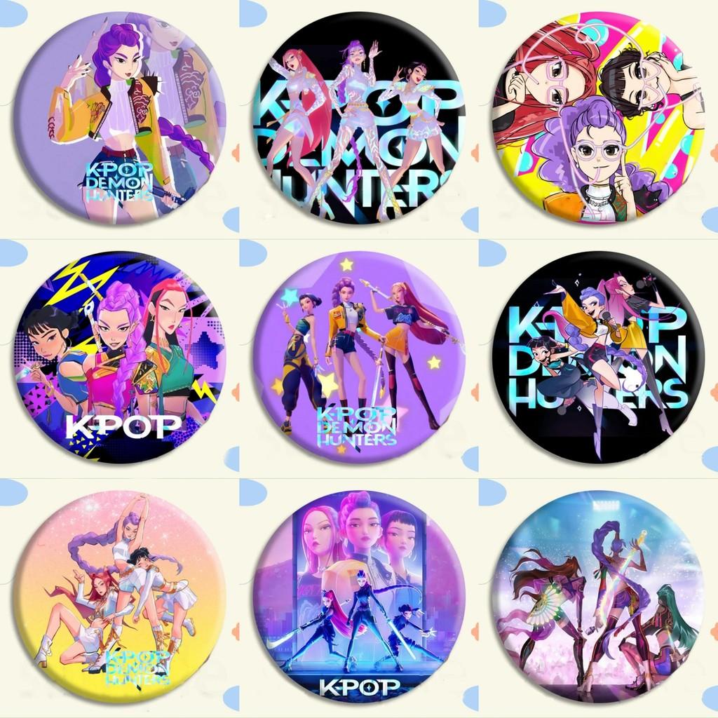 Demon Kpop Hunters Badge Character Pattern Anime Merchandise Fashion Fans Gift
