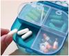 Portable Double Layer 8 Compartment Mini Pill Box Organizer Travel Medicine Storage Case for Daily Use Home Office School