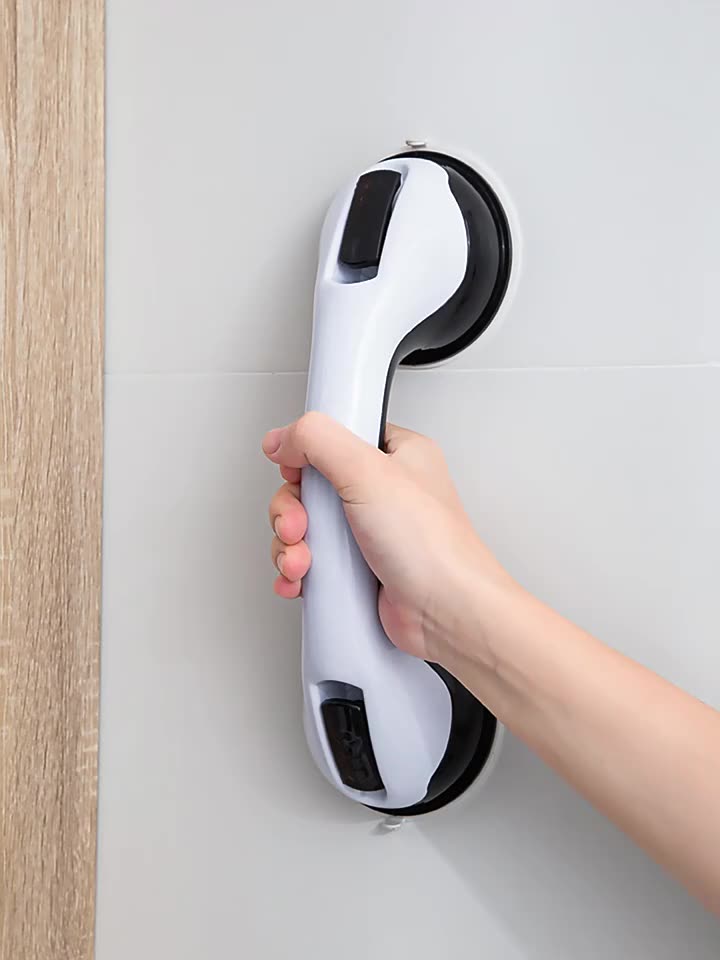 

Набор из 2 ручек для душа, без сверления, поручень на присосках, ручка для ванны на присосках, предупреждение, портативная мобильная ручка для душа, нескользящая для туалета 1 серый