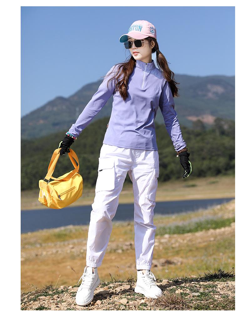 Women's Quick-Dry Outdoor Long-Sleeve T-Shirt: Sweat-Absorbent, Breathable, Sun Protection - Ideal for Hiking, Mountaineering & Sports In Autumn