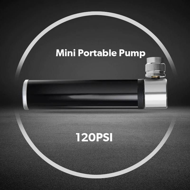 Bicycle Pump Portable Mountain MTB Road Bike Hand Air Pump Tire Inflator Schrader Presta Valve Cycling Pump 120PSI Lightweight