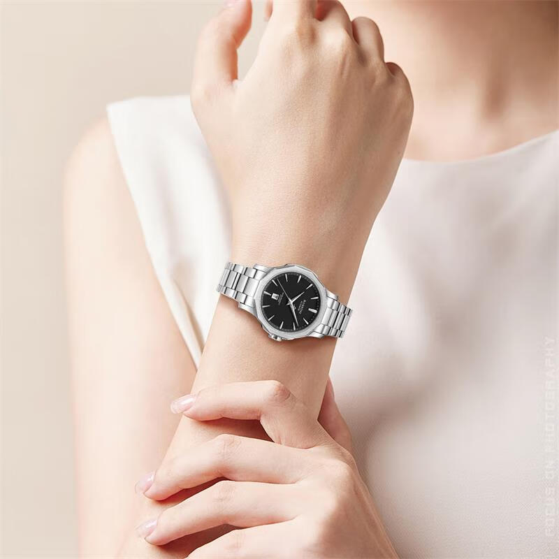 ROSSINI Medallion Collection Mechanical Movement 316L Stainless Steel Strap Watch Women's Watch Black Dial 50226W04C
