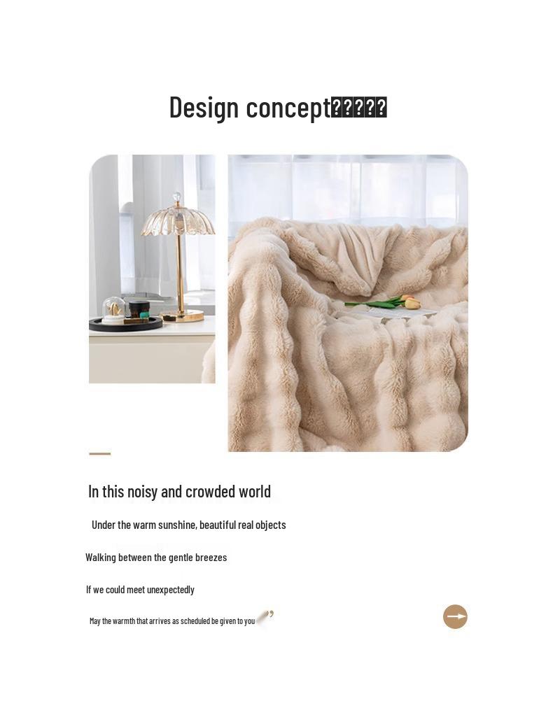Light Luxury Sofa & Nap Blanket - High-Grade Shawl Throw for Office, Air Conditioning, or Casual Use