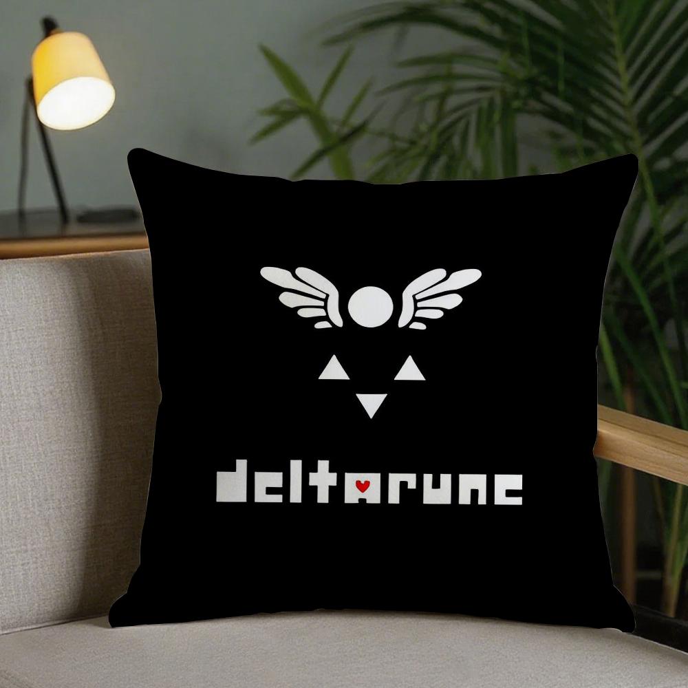 

Modern Popular Cartoon Game D-Deltarune Pillow Case Cute Room Home office Decor Protective pixel Covers Without Pillow-Insert 12x12Inch