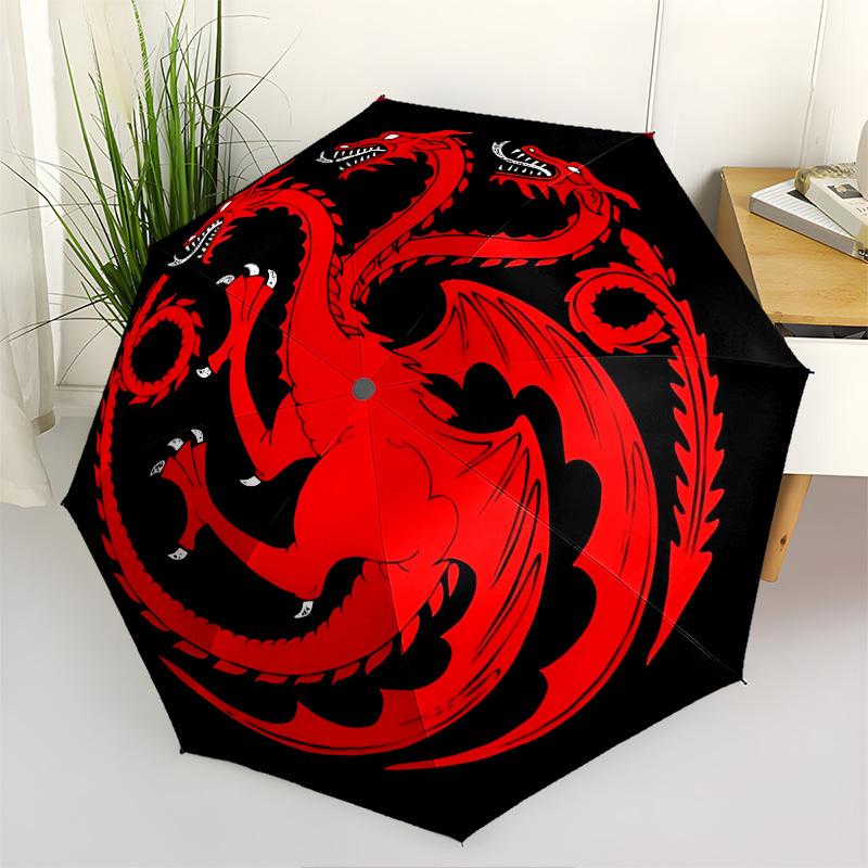 

Dragons,Symbol Automatic Folding Umbrella Compact 8 rib Design,Unique Style,Suitable for Everyday Outdoor Use,Perfect Gift for Friends