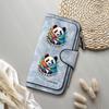 Cute Panda Printed Long Wallet Casual Large Capacity Faux Leather Purse