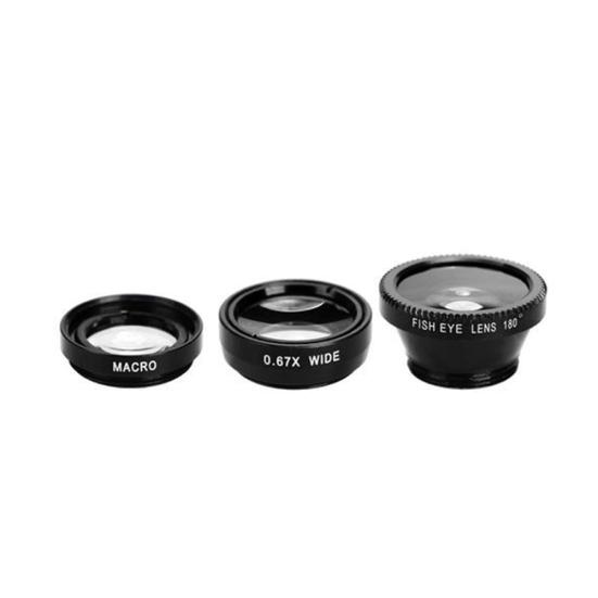 3 in 1 Camera Fish Eye Mobile Phone Macro Super Wide Angle Lens