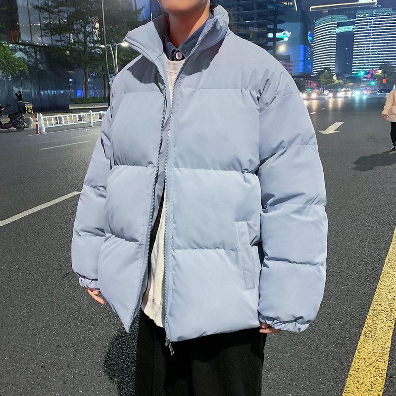 Abrigo grueso y cálido para hombre, chaqueta informal de invierno de gran tamaño, ropa de calle para hombre, abrigo de manga larga de Color sólido, ropa coreana