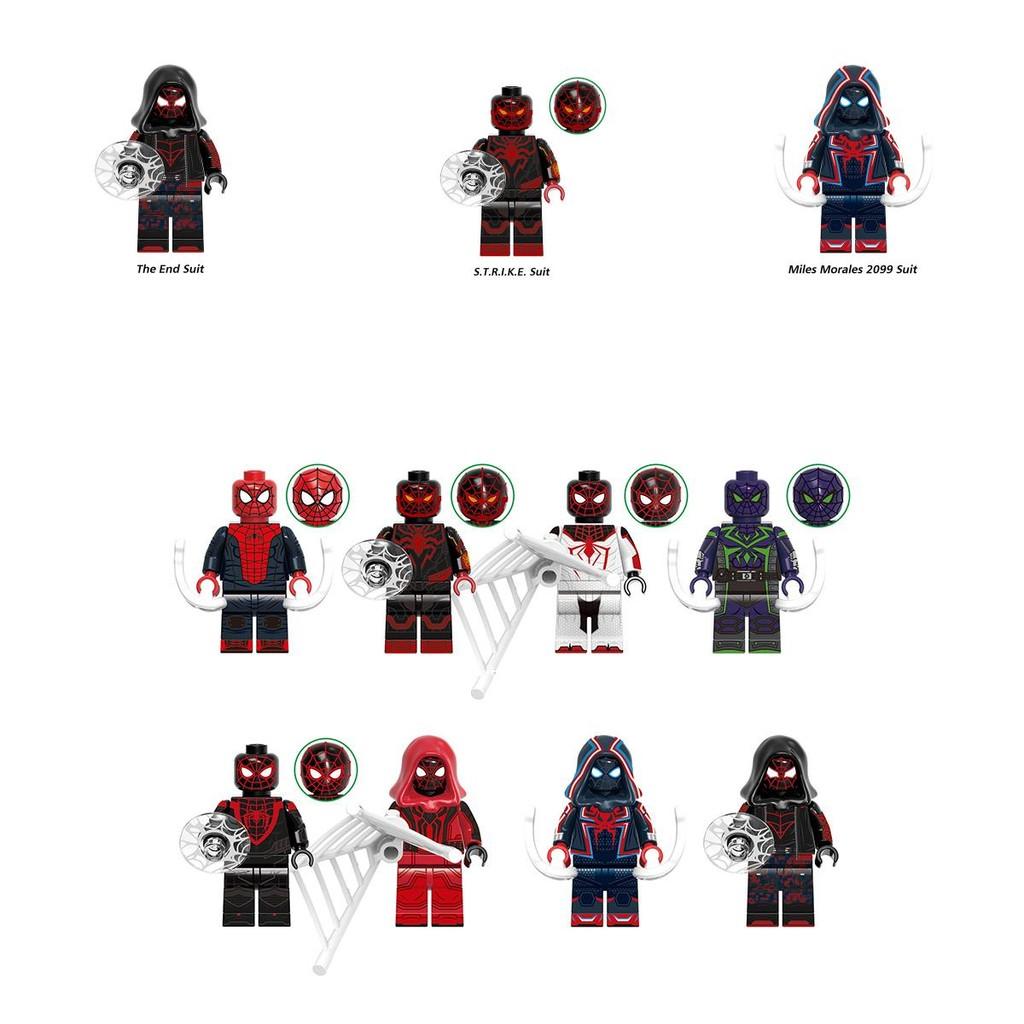 G0120 Superhero Building Blocks Spider-man Great Responsibility Suit In Red Cape