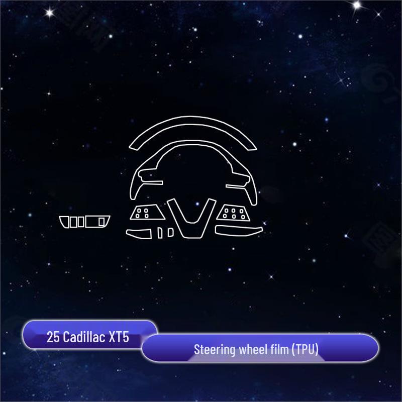 Interior, navigation, and console screen protection film for 2025 Cadillac XT5 models.