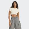 OriginalS Women S Ribbed Short Sleeve Top Crop Slim Fit